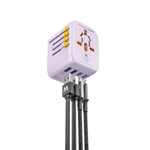 1WorldAdapter™ PD20W GaN Pro™ with 2 x USB-C PD3.2 & 2x USB-A QC4+ PPS Fast Charging Microdia