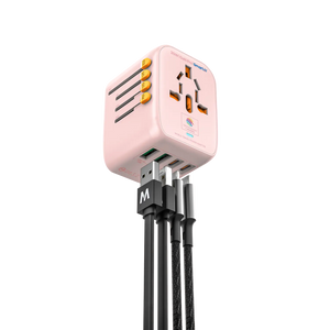 1WorldAdapter™ PD20W GaN Pro™ with 2 x USB-C PD3.2 & 2x USB-A QC4+ PPS Fast Charging Microdia