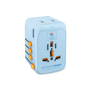 1WorldAdapter™ PD45W GaN Pro™ with 3 x USB-C PD3.2 & USB-A QC4+ PPS Fast Charging Microdia