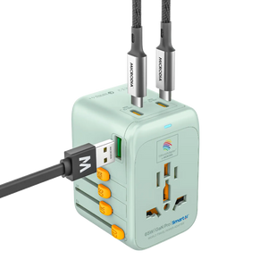 1WorldAdapter™ PD65W GaN Pro™ with 3 x USB-C PD3.2 & USB-A QC4+ PPS Fast Charging Microdia