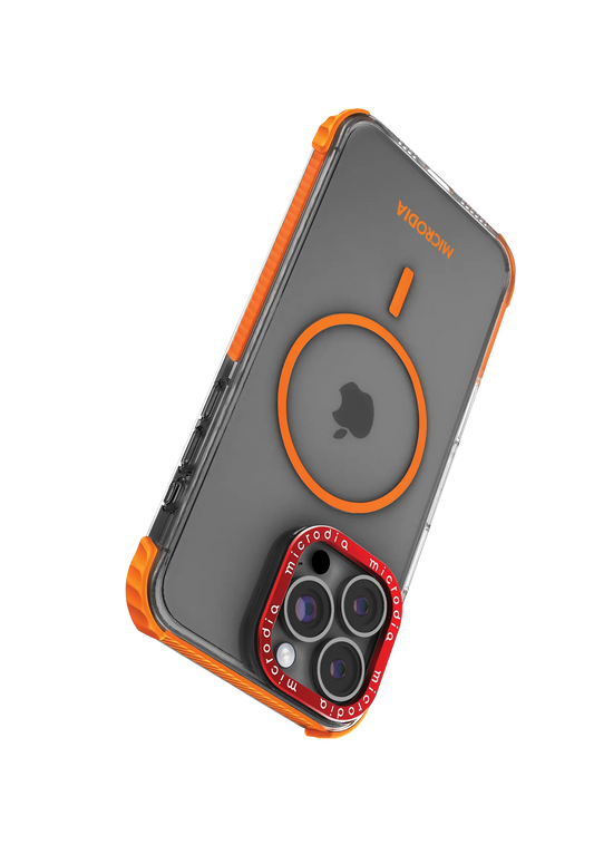 CRYSTAL GEAR Orange iPhone 16 Pro & Pro Max Case Microdia