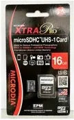 MICRODIA XTRA PRO, Micro SDHC UHS-1 Card, 16GB + Adapter MICRODIA