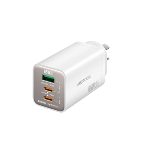 SMARTCube™ Nano 65W GaN Pro Wall Charger, 3-Port, USB-C PD3.0 + USB-A QC3.0 Microdia