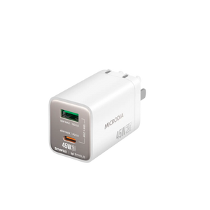 SMARTCube™ Nano 45W GaN Pro Wall Charger,Dual-Port, USB-C PD3.0 + USB-A QC3.0 Microdia