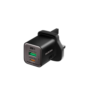 SMARTCube™ Nano 30W GaN Pro Wall Charger,Dual-Port, USB-C PD3.0 + USB-A QC3.0 Microdia