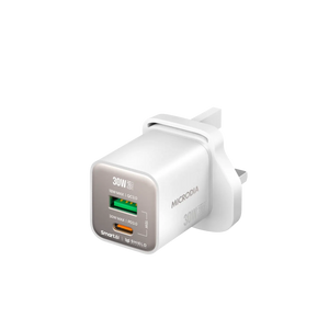 SMARTCube™ Nano 30W GaN Pro Wall Charger,Dual-Port, USB-C PD3.0 + USB-A QC3.0 Microdia