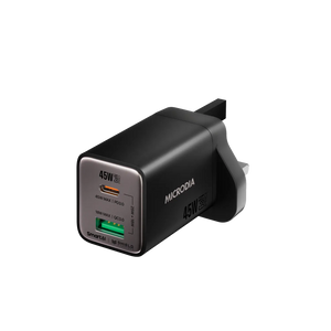 SMARTCube™ Nano 45W GaN Pro Wall Charger,Dual-Port, USB-C PD3.0 + USB-A QC3.0 Microdia