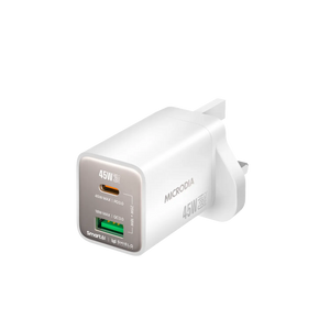 SMARTCube™ Nano 45W GaN Pro Wall Charger,Dual-Port, USB-C PD3.0 + USB-A QC3.0 Microdia