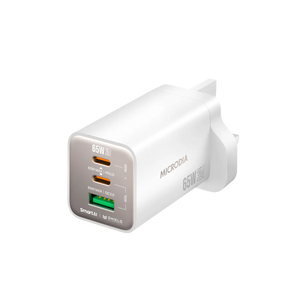 SMARTCube™ Nano 65W GaN Pro Wall Charger, 3-Port, USB-C PD3.0 + USB-A QC3.0 Microdia