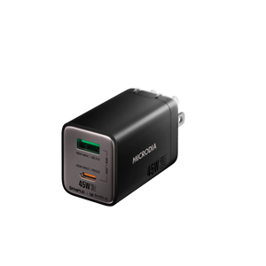 SMARTCube™ Nano 45W GaN Pro Wall Charger,Dual-Port, USB-C PD3.0 + USB-A QC3.0 Microdia