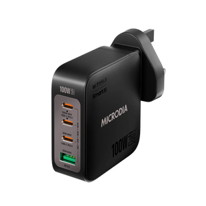 SMARTCube™ Nano 100W GaN Pro Wall Charger, 4-Port, USB-C PD3.0 + USB-A QC3.0 Microdia